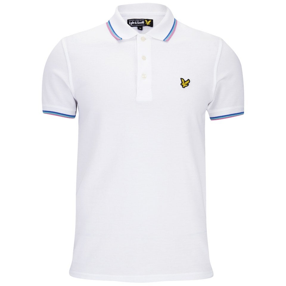 Lyle & Scott Men's Tipped Polo Shirt - White - Free UK Delivery Available