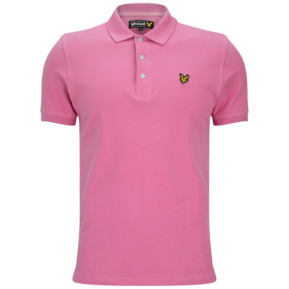 Lyle & Scott Men's Short Sleeve Plain Pique Polo Shirt - Hot Pink