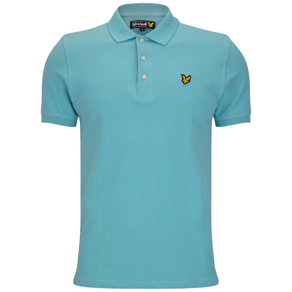 Lyle & Scott Men's Plain Pique Polo Shirt - Turquoise