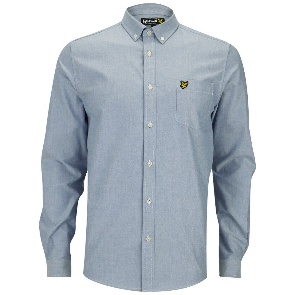 Lyle & Scott Men's Oxford Long Sleeve Shirt - French Navy