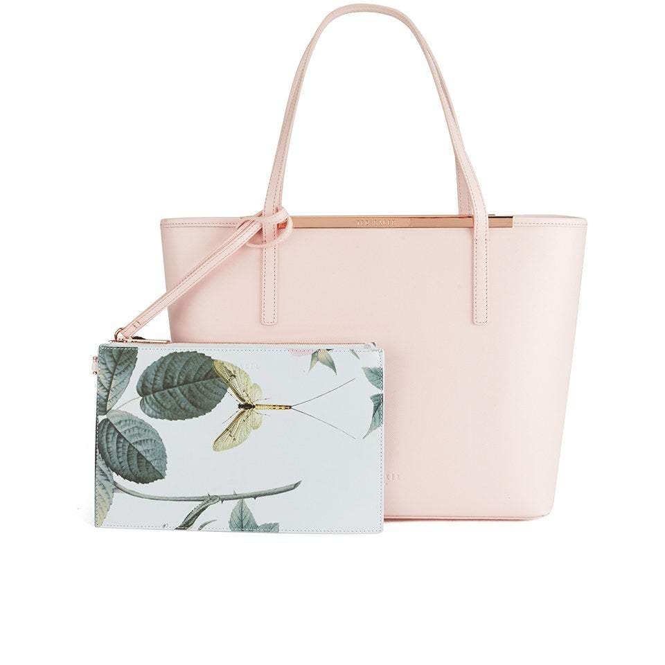 Ted Baker Women's Lilley Printed Lining Crosshatch Shopper Bag - Nude Pink