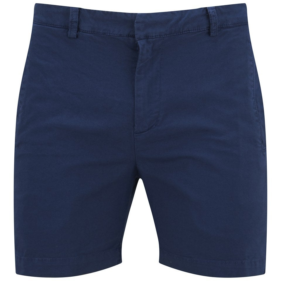 American Vintage Men's Chino Shorts - Navy - M - Marineblau