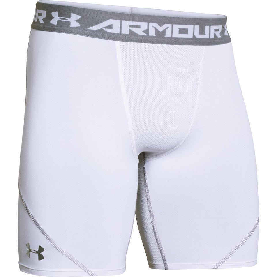 Under Armour Men's Heat Gear Armourstretch Compression Training Shorts - White/Graphite