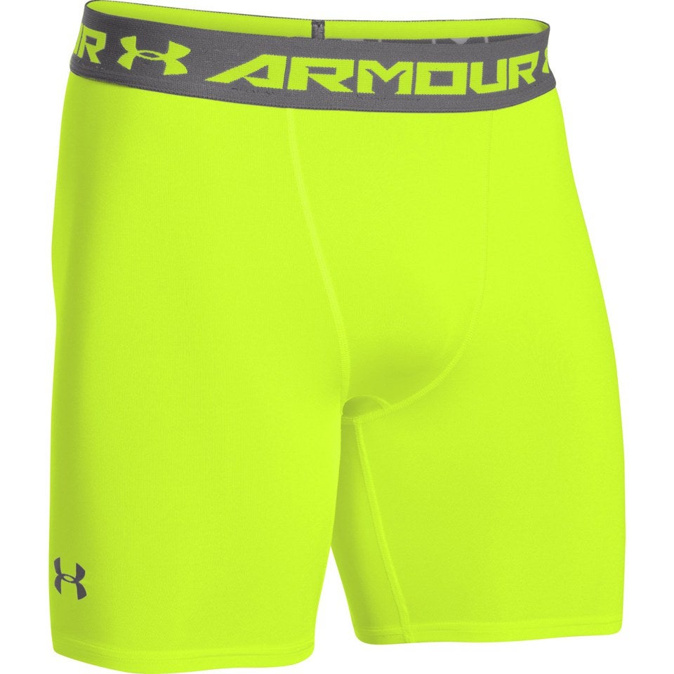 Under Armour Men's Armour Heat Gear Compression Training Shorts - Yellow/Graphite