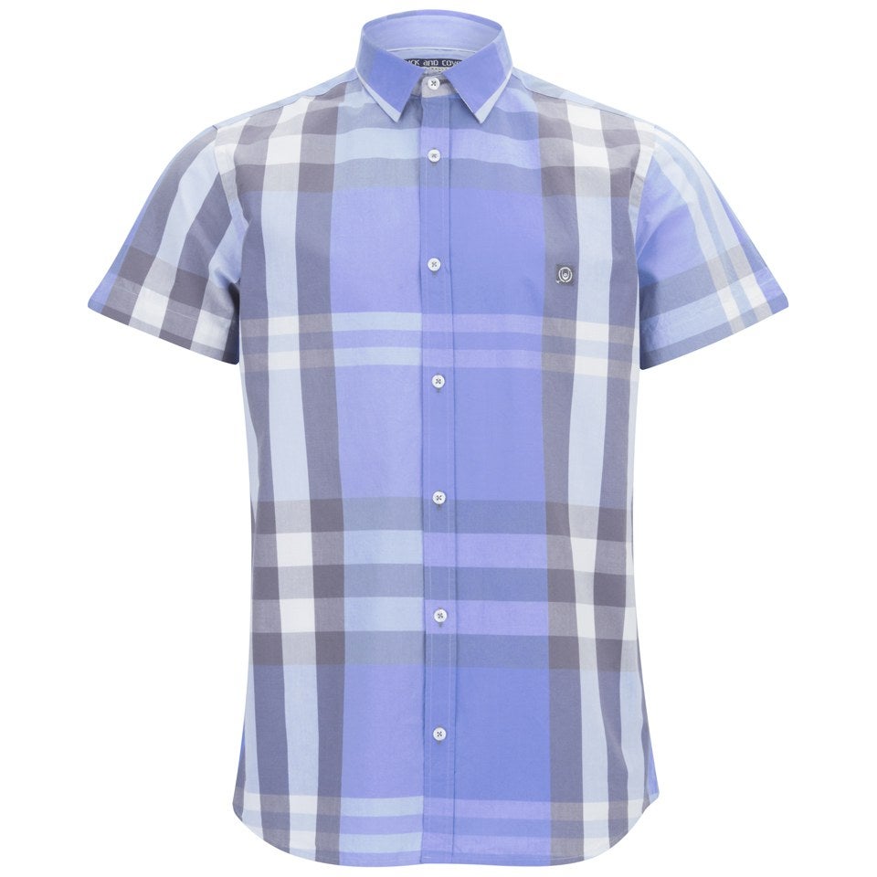 Duck and Cover Men's Cecil Check Short Sleeve Shirt - Ice Blue