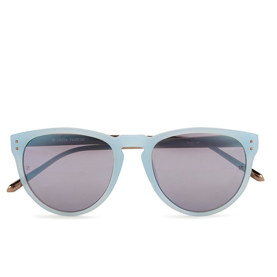 Linda Farrow Women's Matt Sunglasses with Blue Mirror Lens - Iris ...