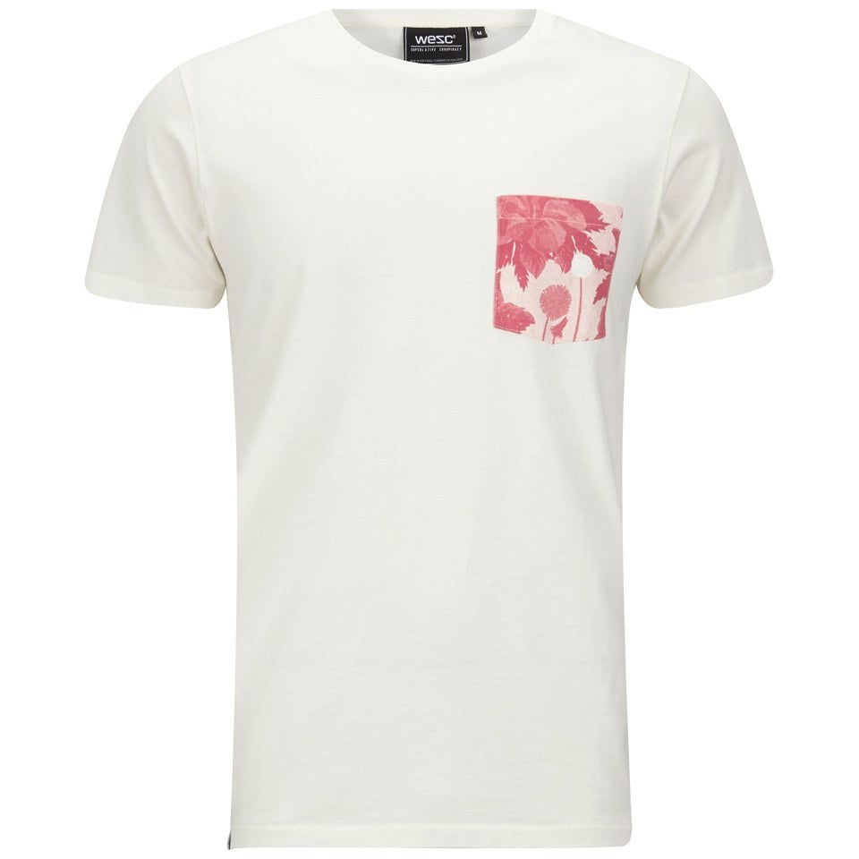 WeSC Men's Sarek Hawaii Pocket T-Shirt - Winter White
