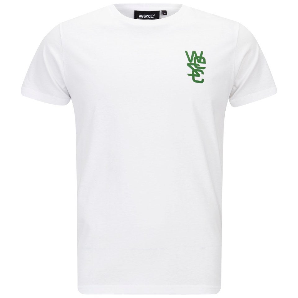 WeSC Men's Overlay Branded T-Shirt - White