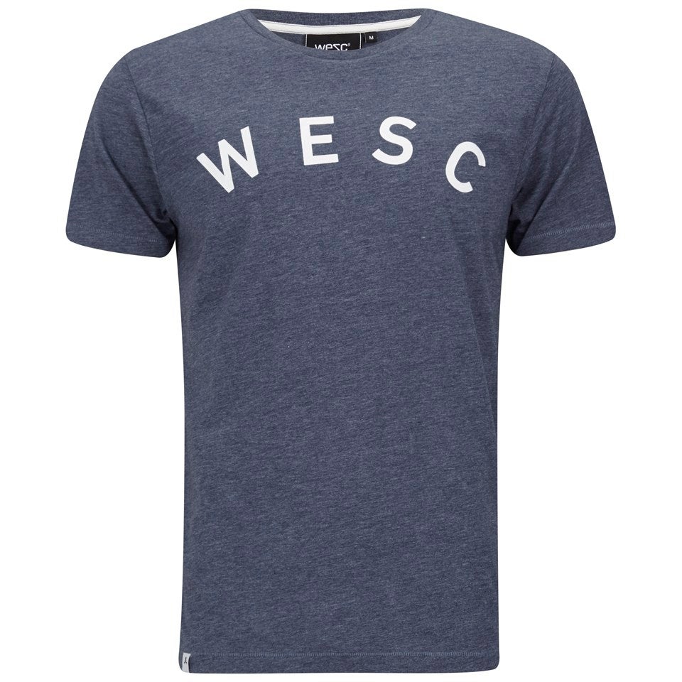 WeSC Men's Sixtus Branded T-Shirt - Blue Iris