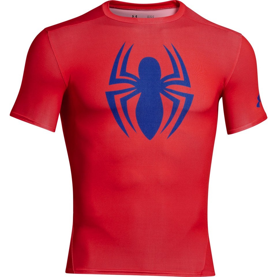 Under Armour Men's Spider-Man Compression Short Sleeved T-Shirt - Red/Blue