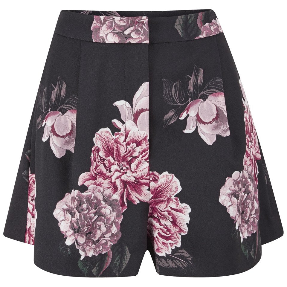 C/MEO COLLECTIVE Women's Crew Love Shorts - Black Bouquet