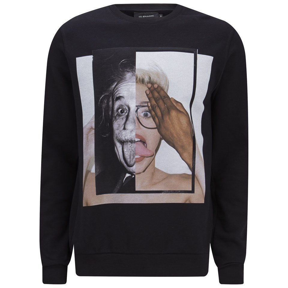 Les Benjamins Men's Miley and Einstein Sweatshirt - Black