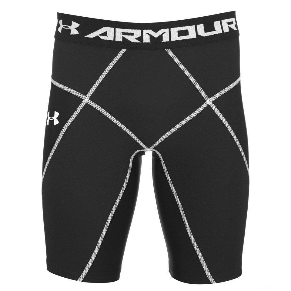 Under Armour Heat Gear Core Shorts - Black/White | ProBikeKit.com
