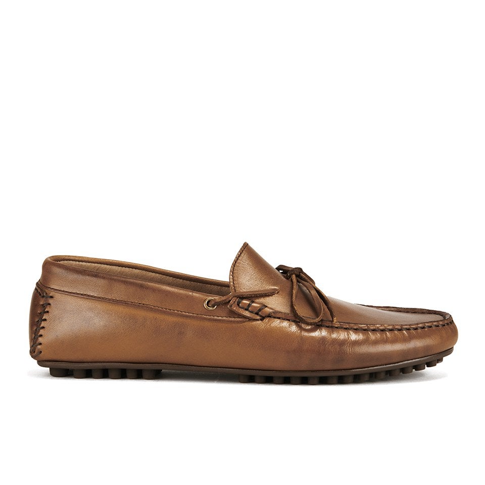 Hudson London Men's Felipe Leather Slip On Loafers - Tan
