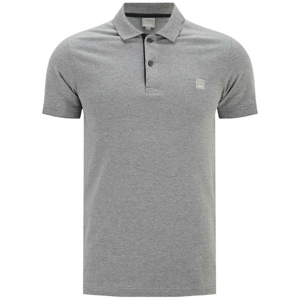 Bench Men's Brushed Neck Crystalline Polo Shirt - Grey