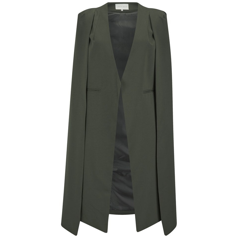 Lavish Alice Women's Khaki Cape Coat - Khaki