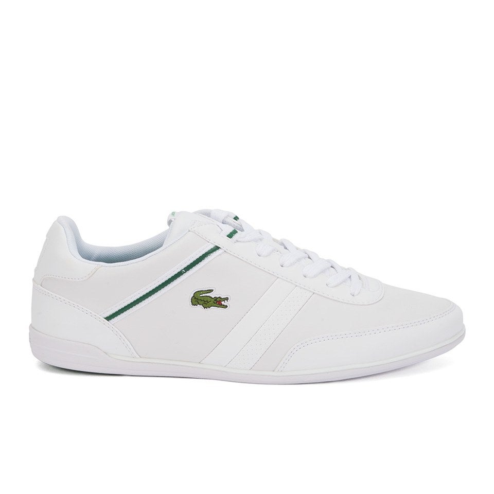 Lacoste Men's Giron HTB Leather Low Profile Trainers - White/Green