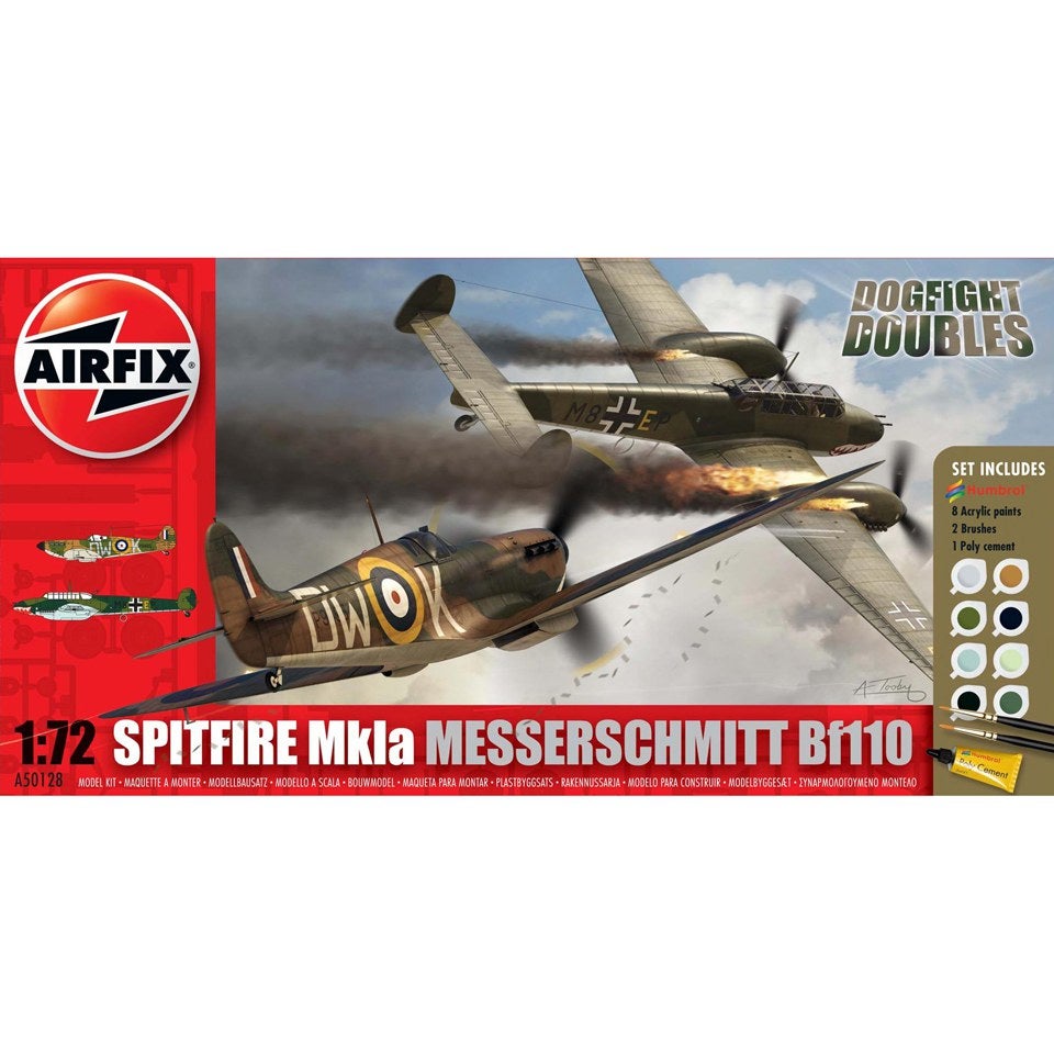 Airfix Messerschmitt Bf110 C-2 Supermarine Spitfire MkIa