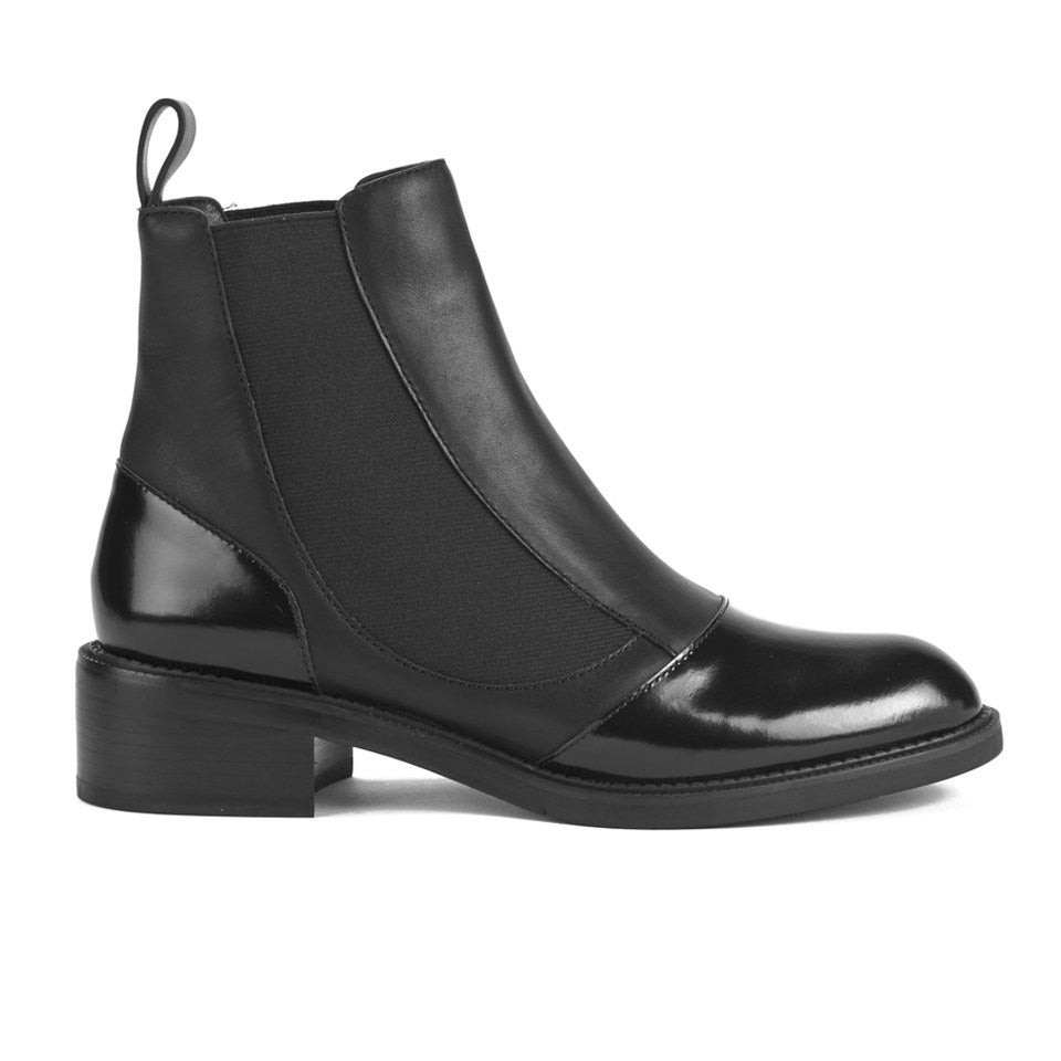 navy leather chelsea boot