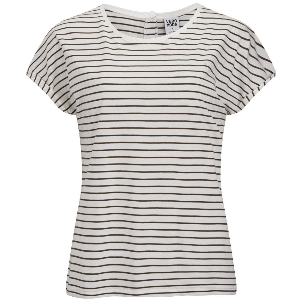 Vero Moda Women's Stripe T-Shirt - Ivy Green