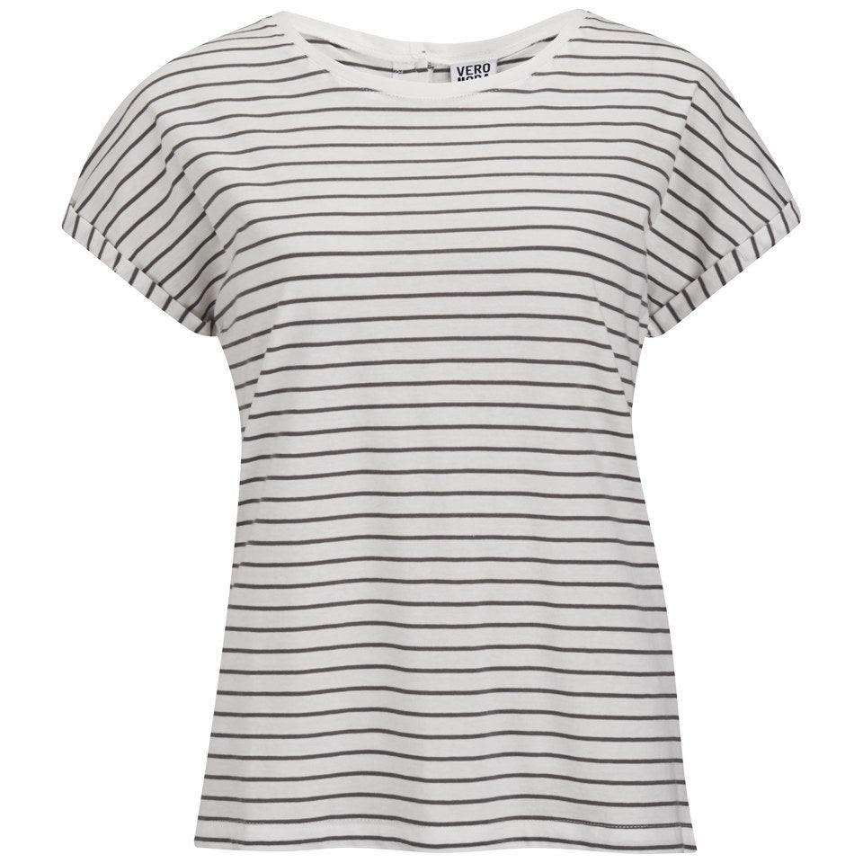 Vero Moda Women's Stripe T-Shirt - Pewter Stripe