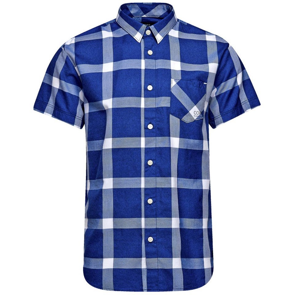 Jack & Jones Men's Core Letter One Pocket Camp Shirt - Turkish Blue ...