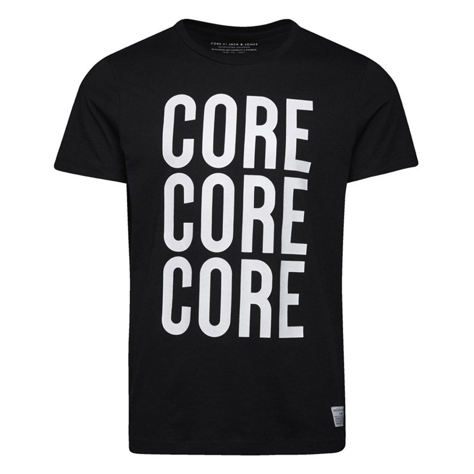 Jack & Jones Men's Core Fly T-Shirt - Black and White