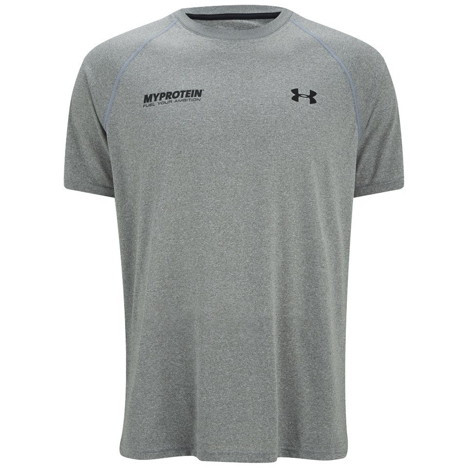 Under Armour® Mannen Tech™ T-Shirt - True Grey Heather/Zwart