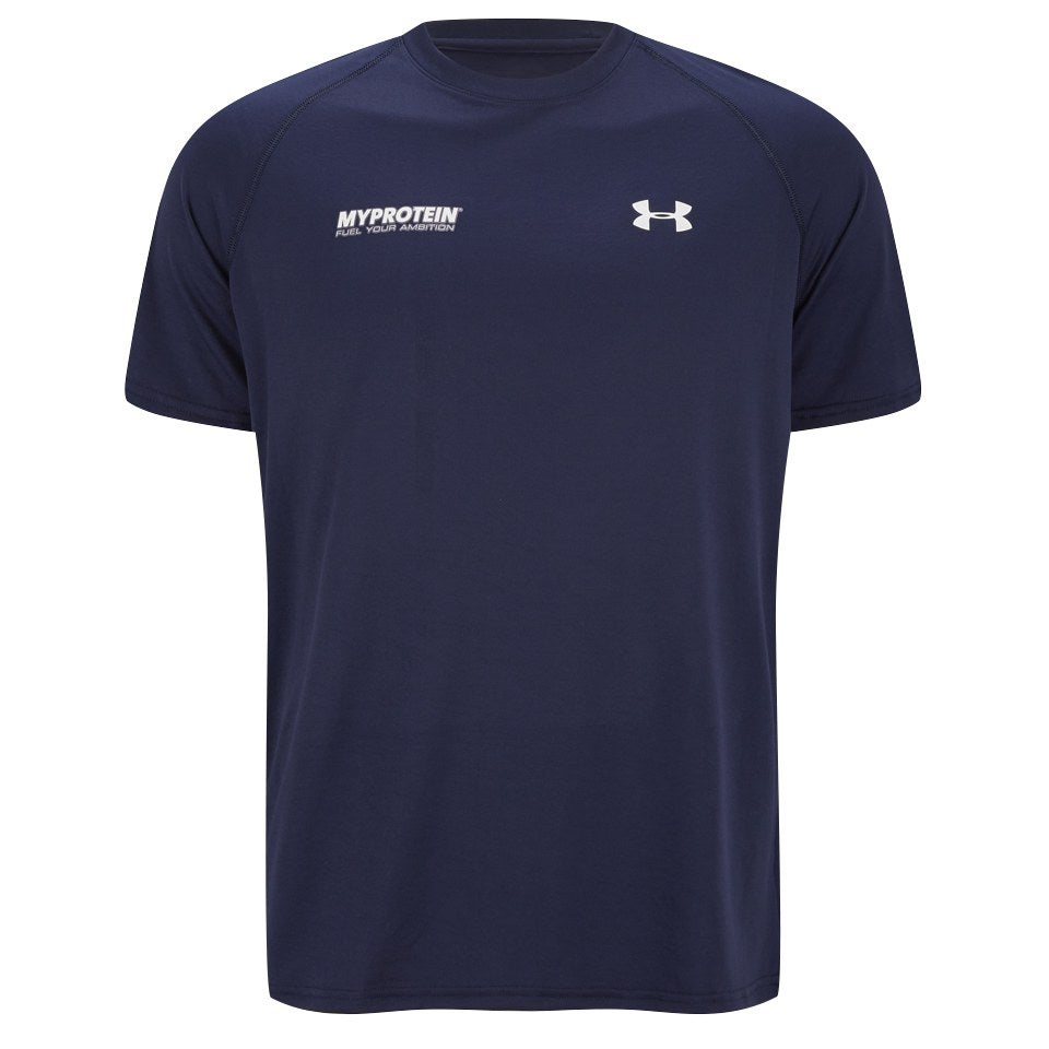 Myprotein Under Armour® Men's Tech™ T-Shirt - Navy/White