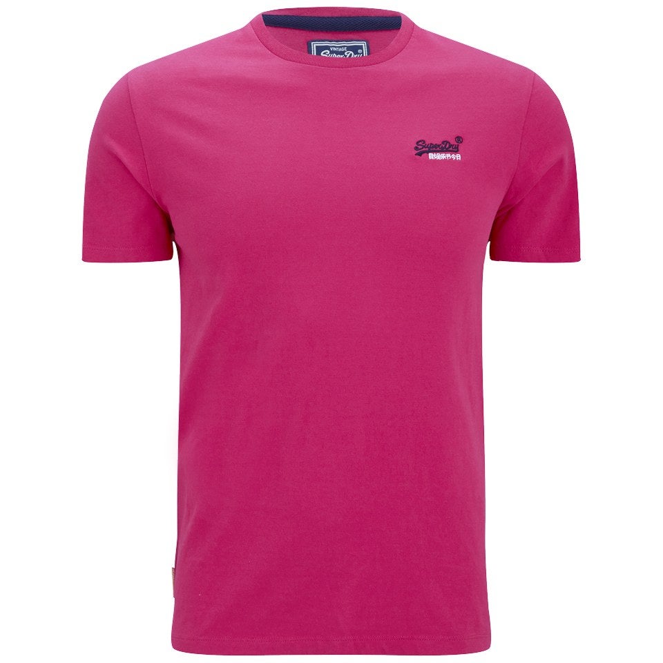 Superdry Men's Orange Label Vintage Embroidery T-Shirt - Hot Pink