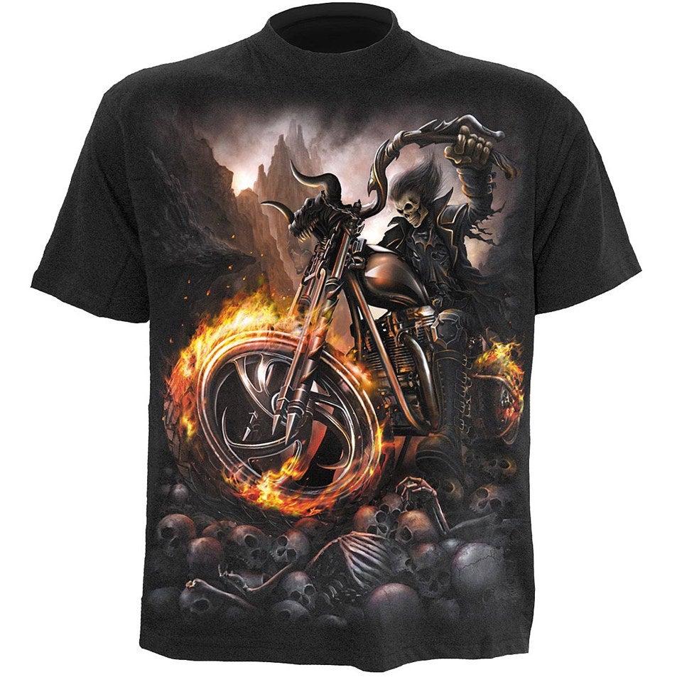 Spiral Men's WHEELS OF FIRE T-Shirt - Black