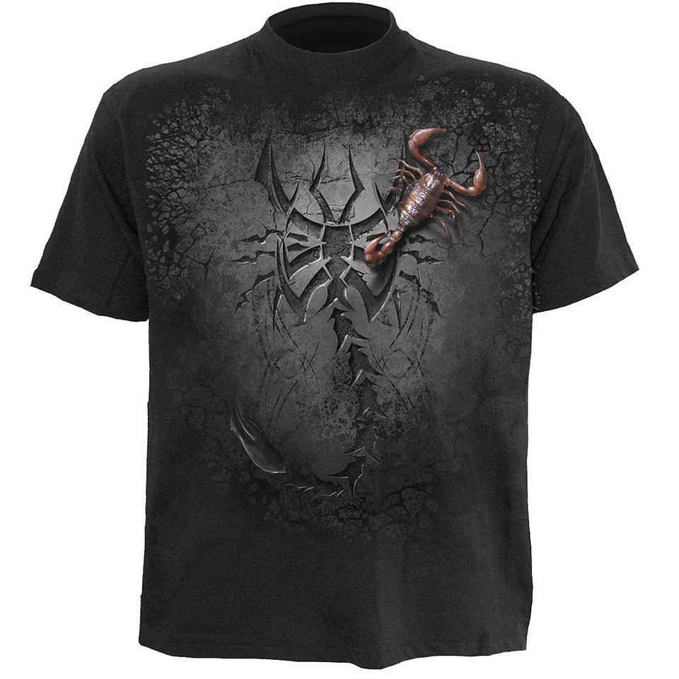 Spiral Men's TRIBAL SCORPION T-Shirt - Black