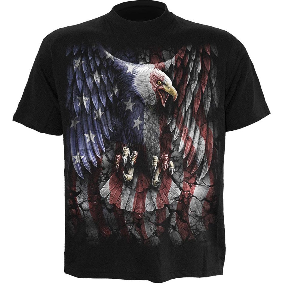 Spiral Men's LIBERTY USA T-Shirt - Black