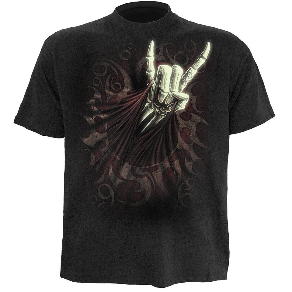 Spiral Men's ROCK SALUTE T-Shirt - Black