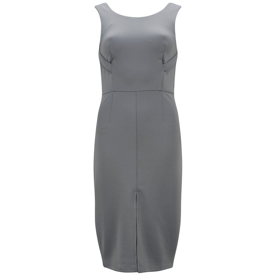 Lavish Alice Women's Strap Detail Bodycon Midi Dress - Dove Grey