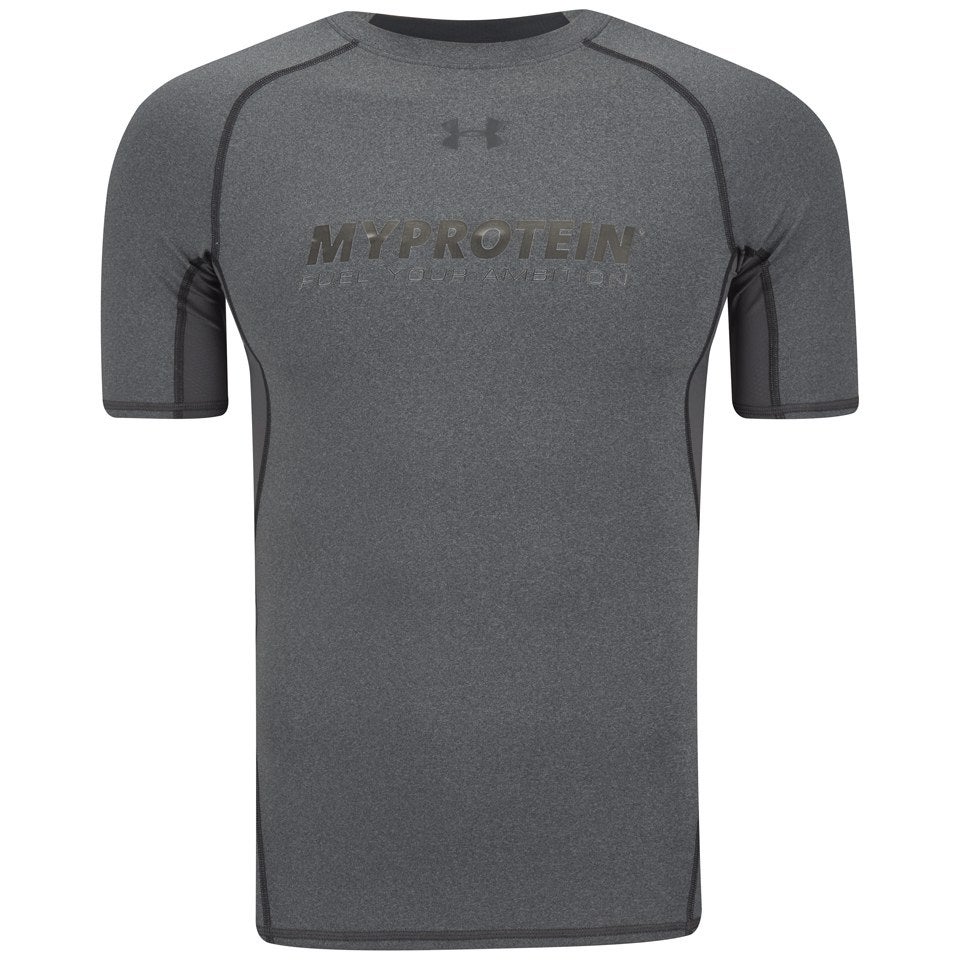 Myprotein Under Armour® Men's Heatgear Armour Short Sleeve Compression T-Shirt - Carbon Heather