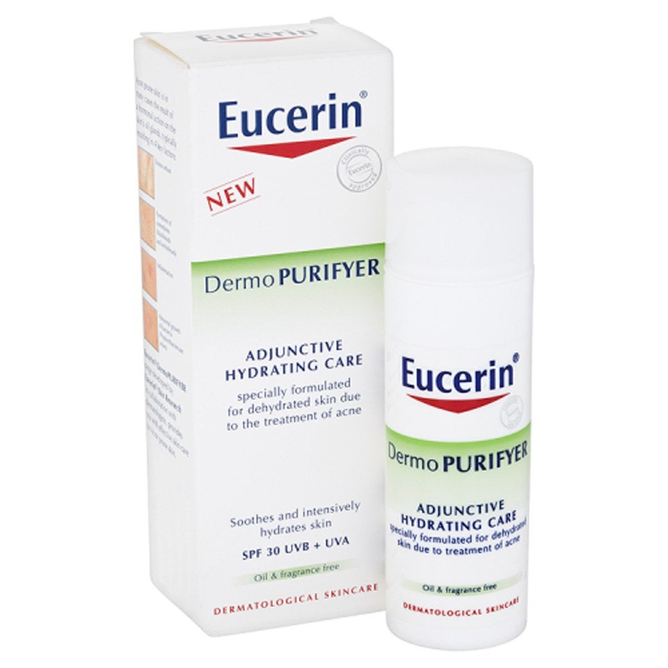 Crema Eucerin® Dermo PURIFYER Adjunctive Hydrating Care SPF 30 UVB + UVA (50ml)