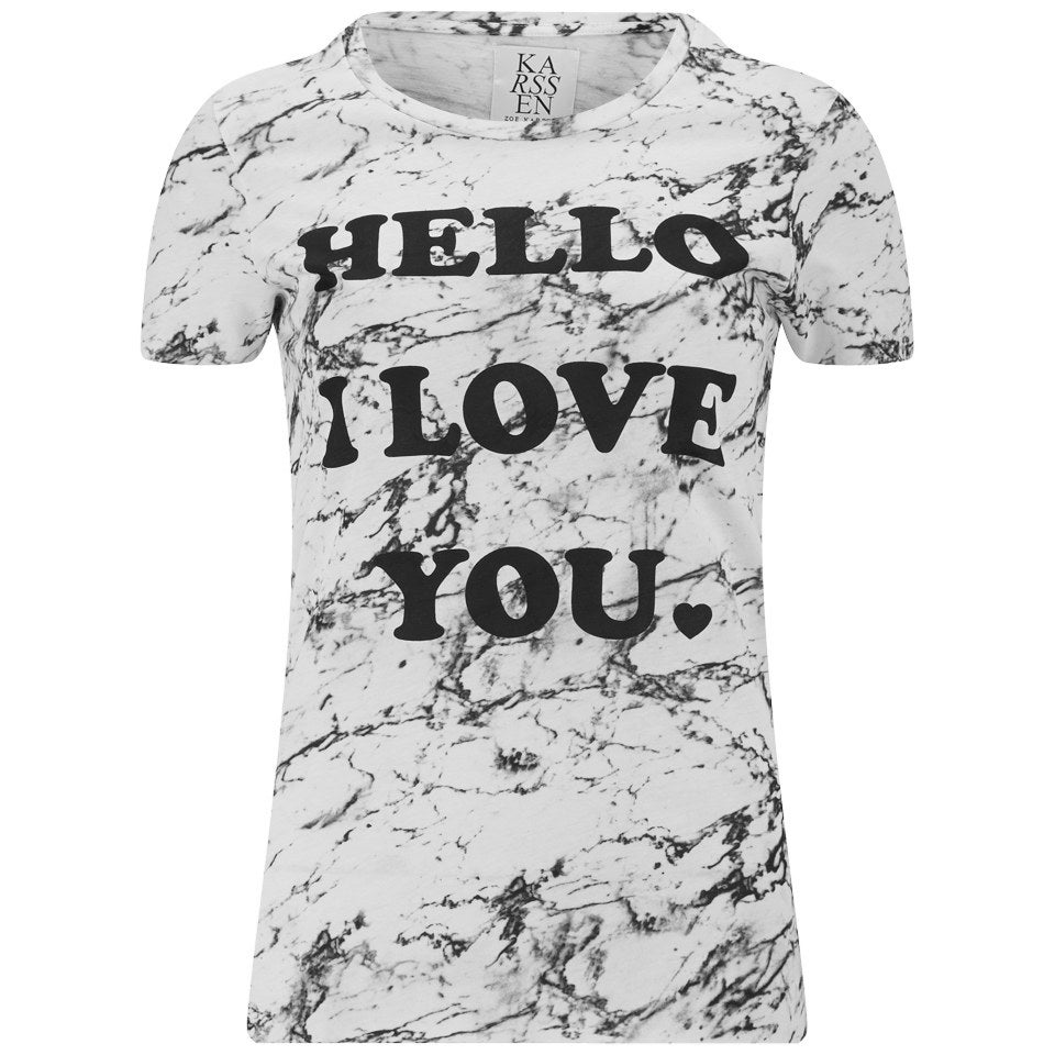 Zoe Karssen Women's Hello I Love You T-Shirt - White