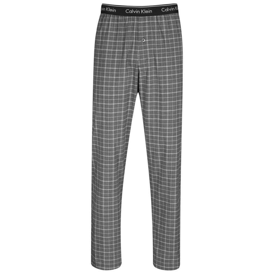 Calvin Klein Men's Woven Sleepwear PJ Pants - Kace Plaid Black - Free ...