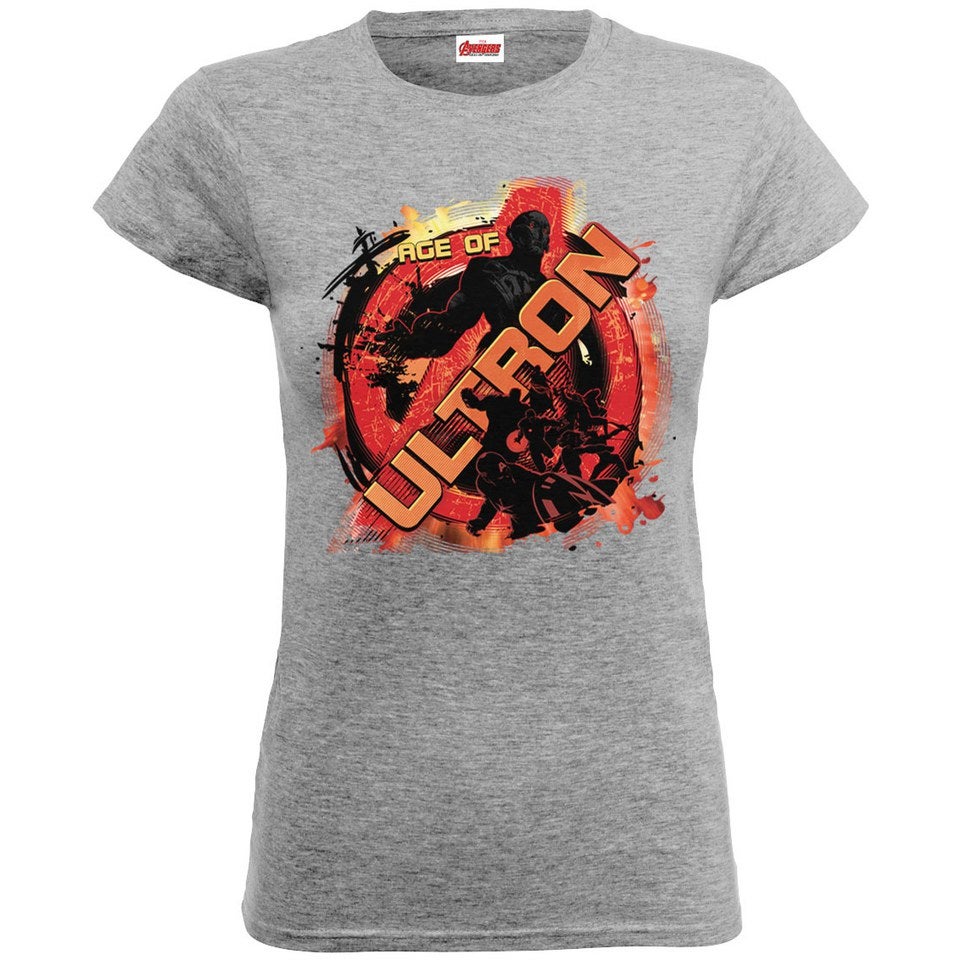 Marvel Women s Avengers Age of Ultron T Shirt Heather Grey Merchandise Zavvi US