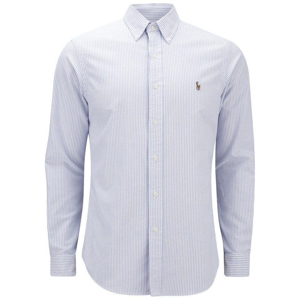 Polo Ralph Lauren Men's Slim Fit Stripe Oxford Shirt - Blue/White - S