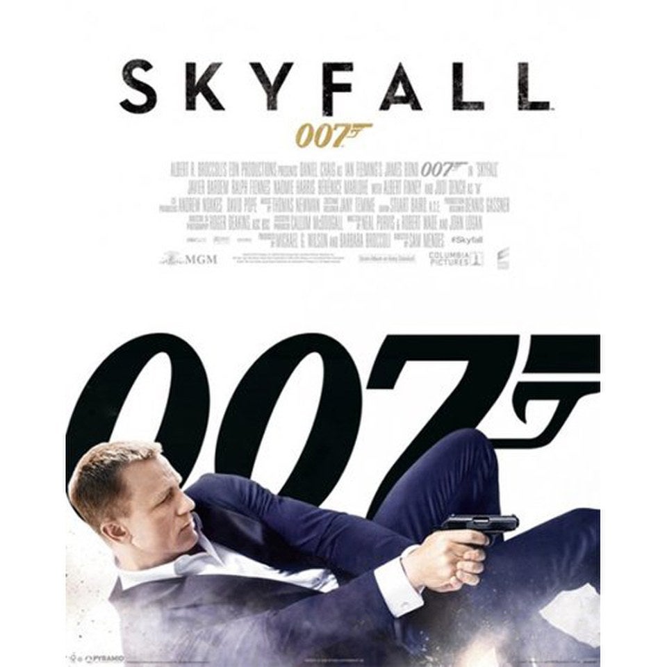 James Bond Skyfall White One Sheet - 16 x 20 Inches Mini Poster ...