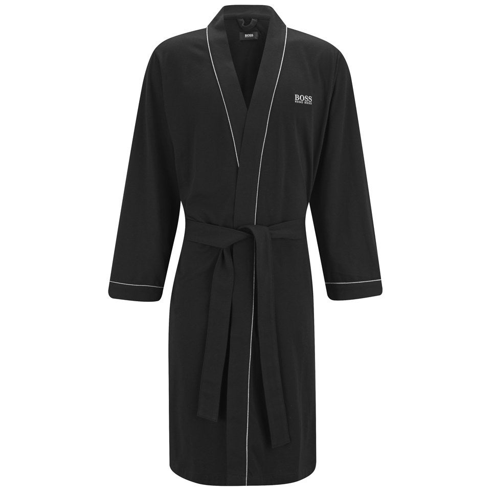 BOSS Hugo Boss Men's Cotton Dressing Gown - Black | Buy Online | Mankind