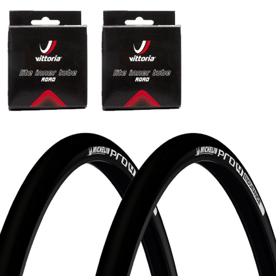 Kan ignoreres Displacement Grundlæggende teori Michelin Pro4 Endurance V2 Folding Road Tyre & Tube Twin Pack - Black -  700c x 28mm | ProBikeKit HK