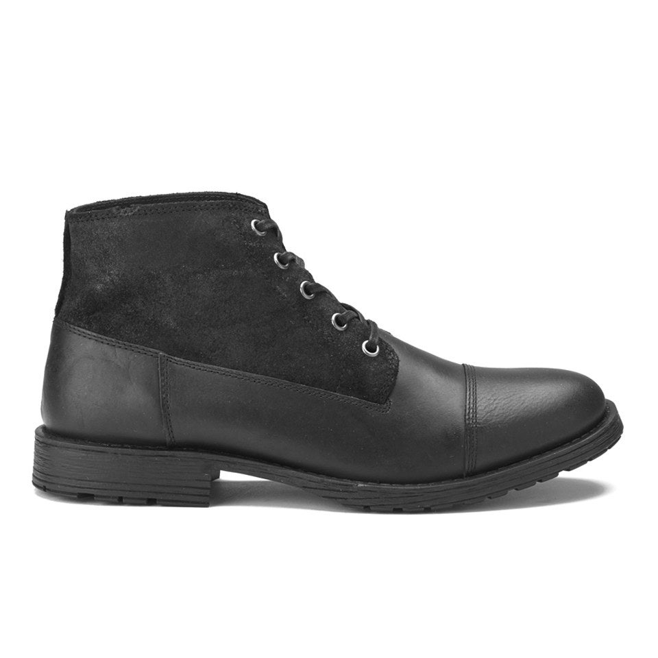 Jack Jones Men s Kingsley Leather Suede Boots Black Clothing Zavvi US