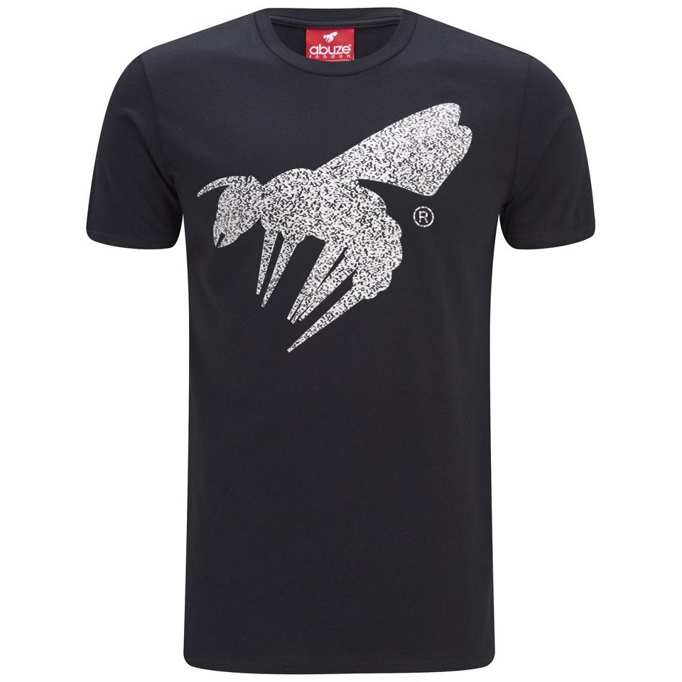 Abuze London Men's Static Wasp Print T-Shirt - Black Mens Clothing