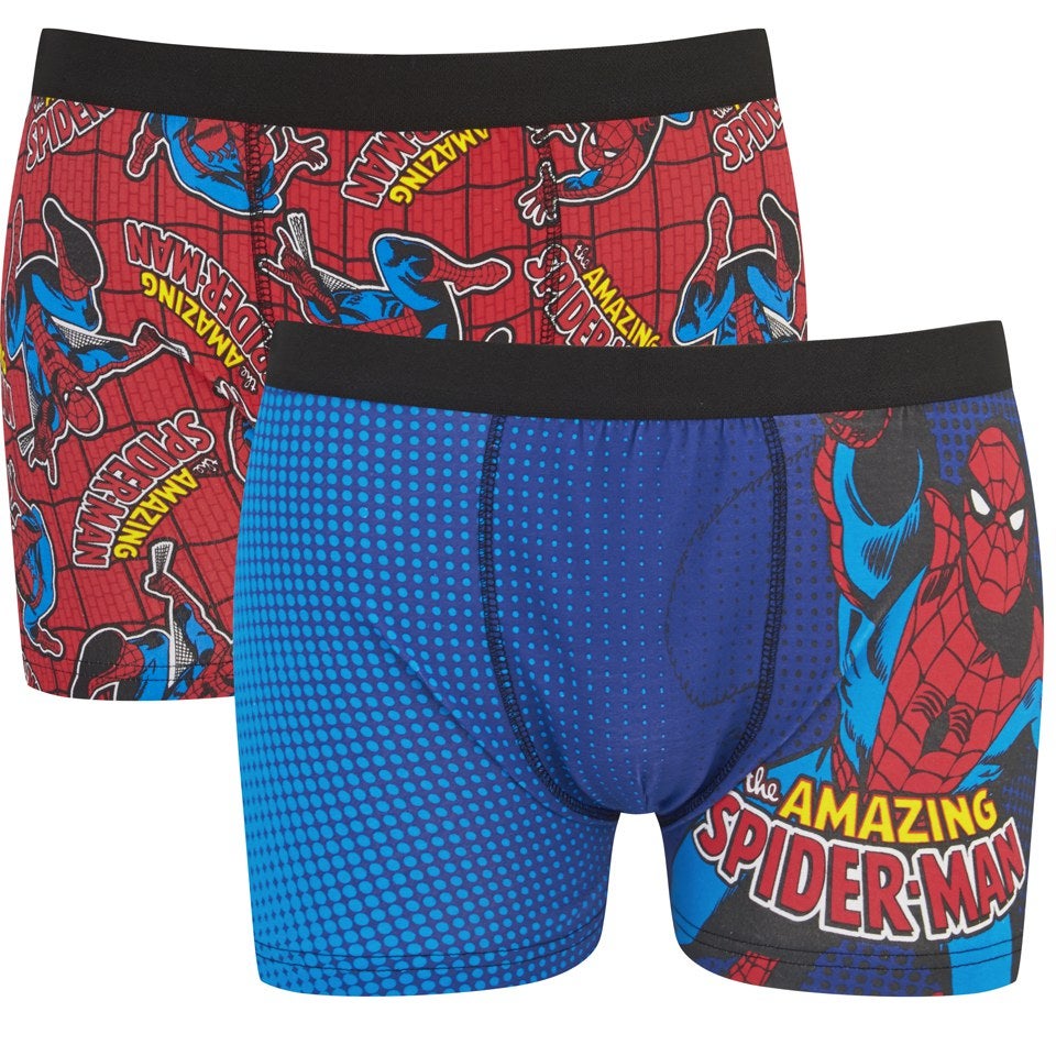 Spiderman Men's 2 Pack Boxers - Red Mens Underwear - Zavvi UK