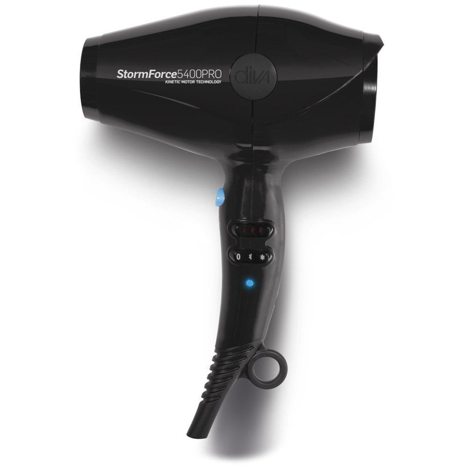 Diva Professional Styling StormForce5400Pro Hair Dryer - Black (Super  Compact Dryer) - FREE Delivery