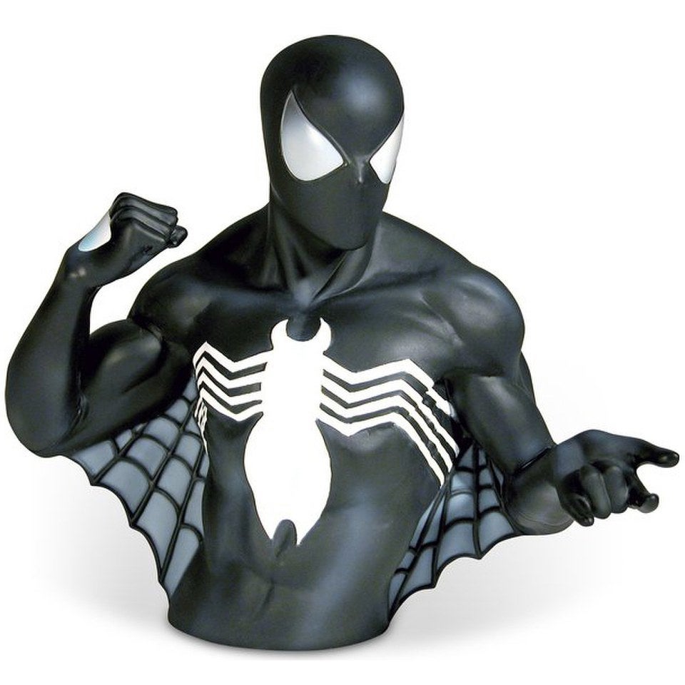 Marvel Spider-Man Black Costume Bust Bank Merchandise - Zavvi UK