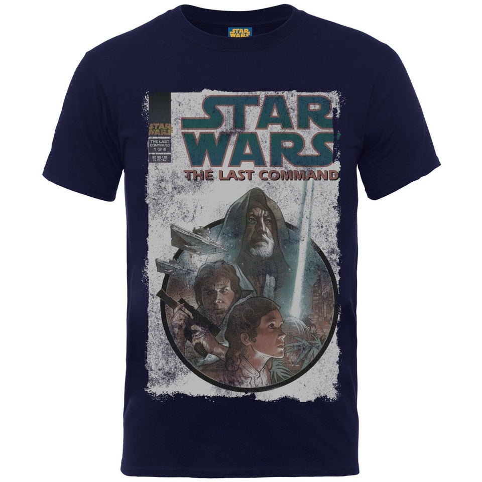 Star Wars Men's Comic Cover The Last Command T-Shirt Navy